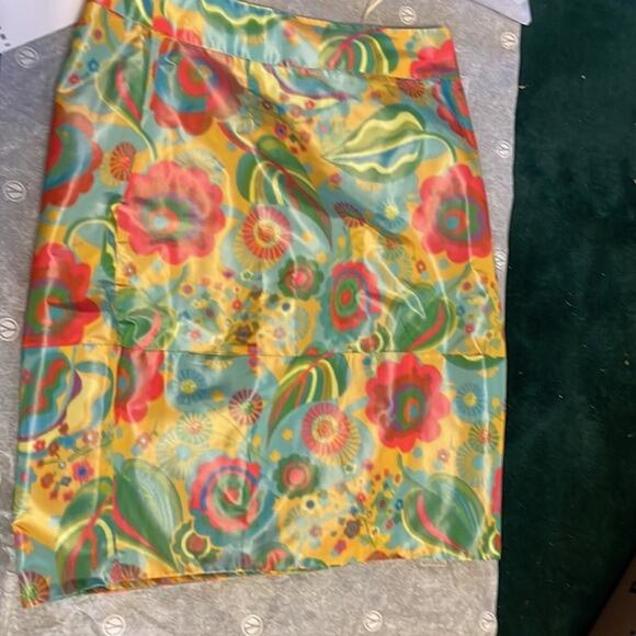 Marni floral a line skirt multicolor size 6 - Picture 6 of 8
